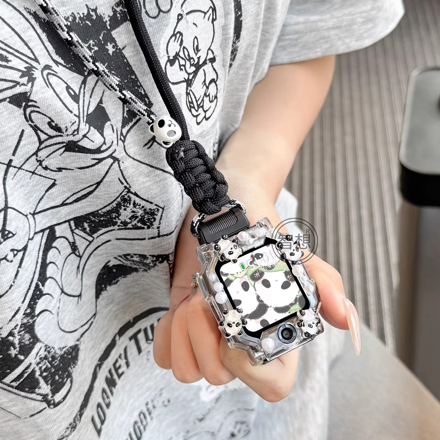 适用于小天才电话手表挂绳Z11/Z10/Z9/Z8/Z7/Z6a卡通可爱保护壳D3挂脖熊猫吊坠防丢绳配件秋冬款3139g高清大图