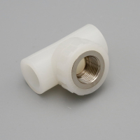 派康PERT采暖专用管加厚6分25×3/4精品家装D25地暖专用内丝三通