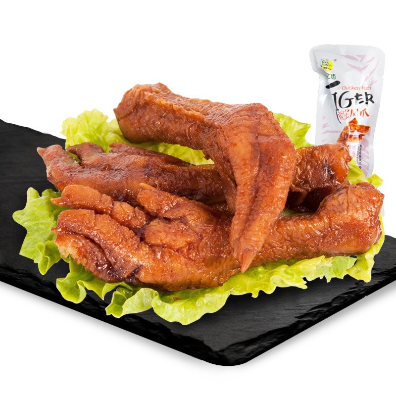 零食工坊(snack show) 虎皮凤爪40g 香辣 鸡爪 卤味熟食 小吃(该商品为散称产品,以重量为准)