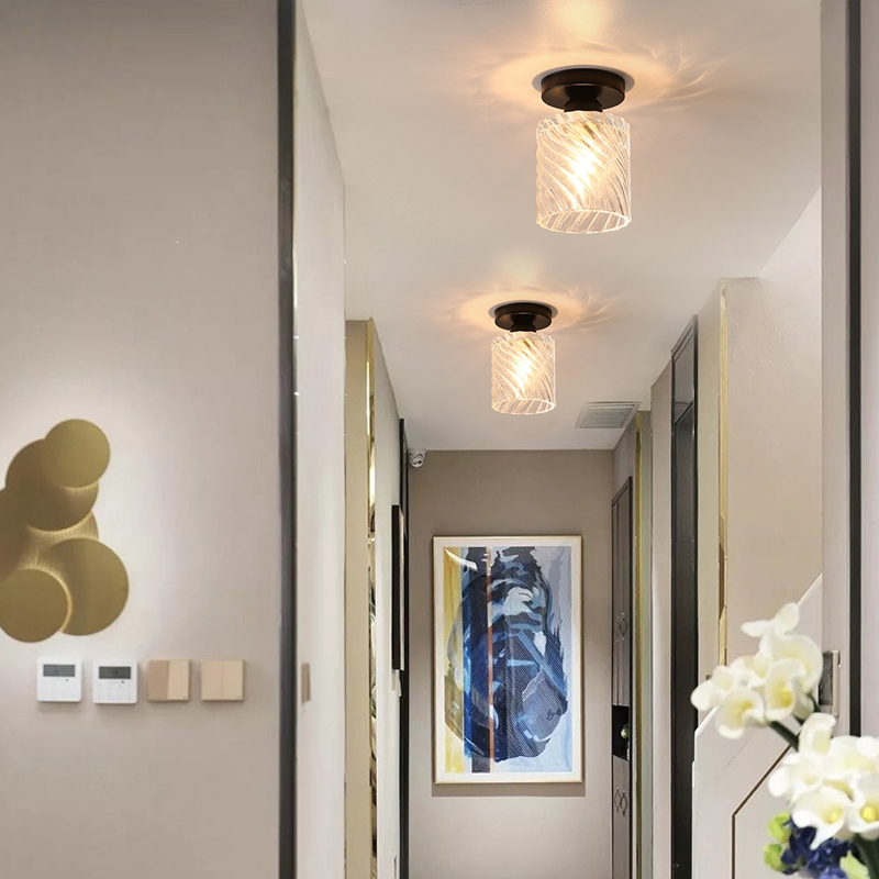 过道灯走廊灯轻奢阳台入户玄关藤印象门厅简约现代网红衣帽间玻璃吸顶