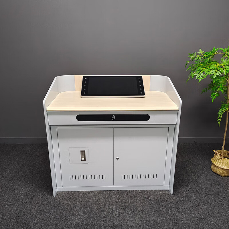 金经金属智慧讲台多媒体演教室讲台多功能教学演讲桌智能讲桌 不含屏