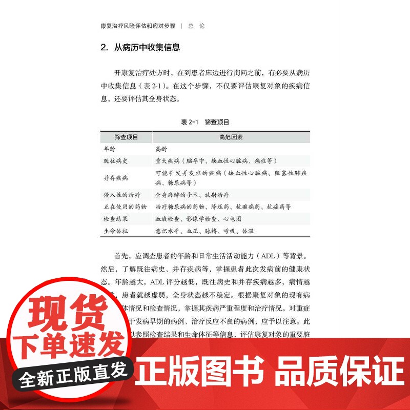 康复治疗风险评估和应对步骤 康复医学 血压低下 心律失常 呼吸困难 胸痛 北京科学技术高清大图