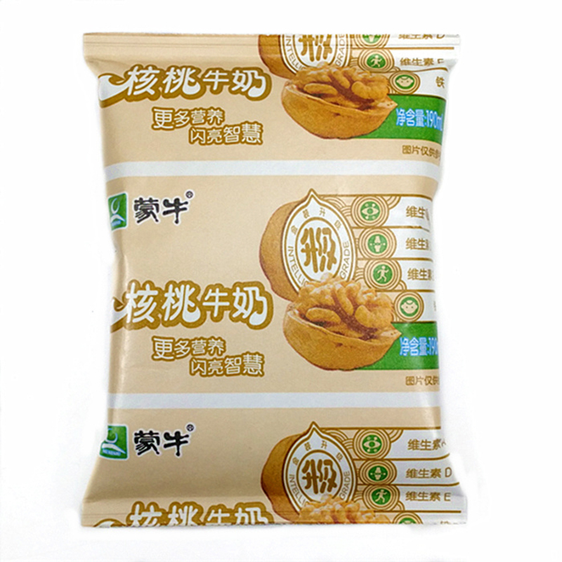 蒙牛核桃牛奶190ml8包纸袋装学生早餐奶核桃奶无菌枕