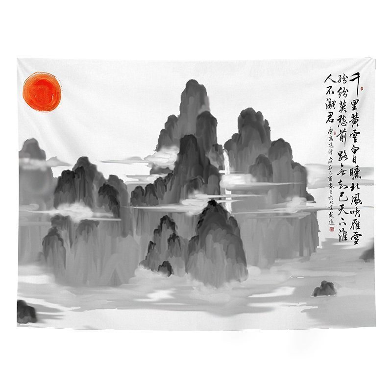 汐岩背景布挂布墙布宿舍出租房改造直播房间卧室床头墙面装饰挂毯 GT1068宽100cm-高75cm（收藏加购送安装包）