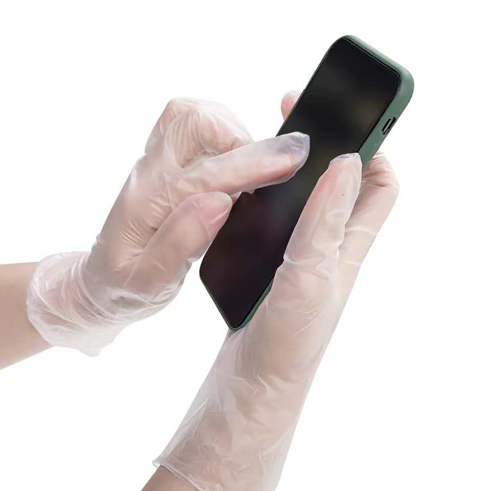 企业定制 英科一次性pvc手套检查医生专用塑料透明胶防护医疗食品100只L号高清大图