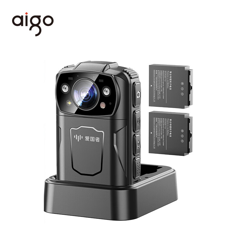爱国者(aigo)DSJ-H6 512G视频记录仪5800W1440P160°广角夜视加密激光定位双电池IP66