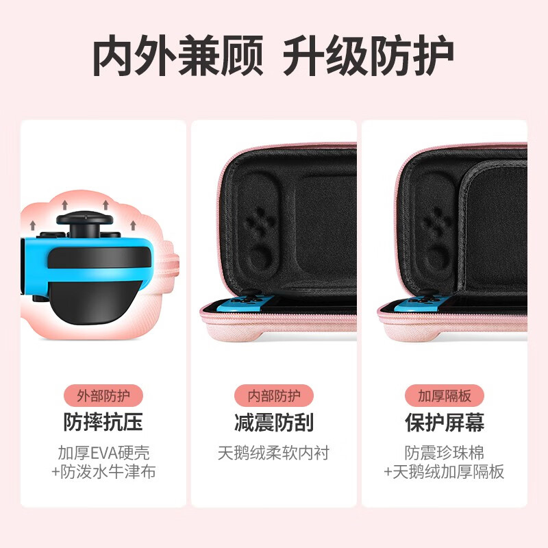 绿联适用任天堂Switch收纳包OLED游戏机收纳盒便携包保护套纤薄防摔硬壳多功能大容量卡位收纳包高清大图