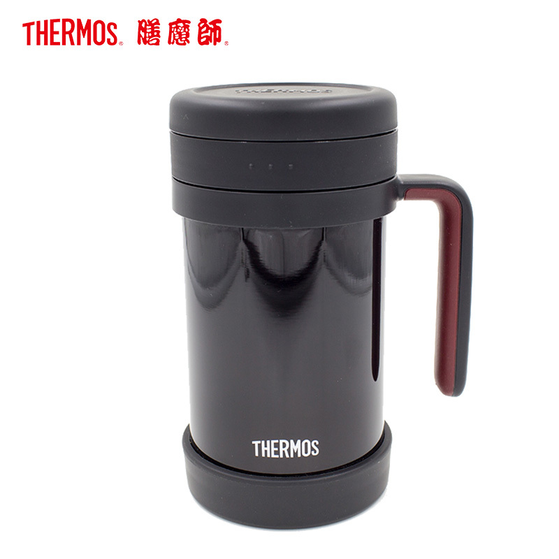 膳魔師(THERMOS)保温杯TCMF-500膳魔师办公杯304不锈钢500ML硅胶茶漏水杯茶杯办公杯长效保温便携/通用