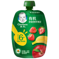 雀巢礼品-有机草莓香蕉苹果泥-盒装(1盒7袋)