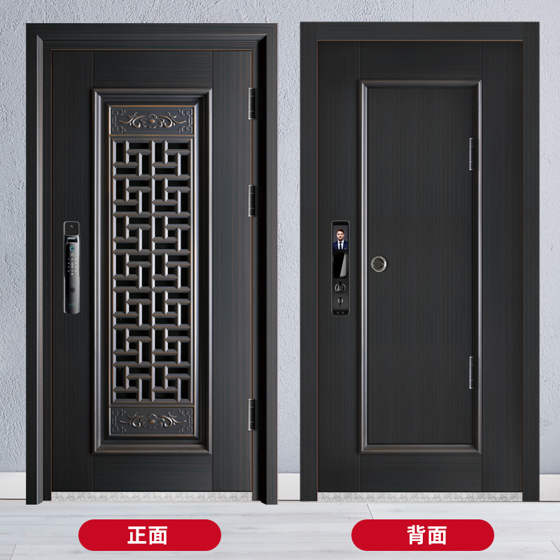 隆琪祥甲级防盗门家用入户门大窗通风门中门子母门安全门指纹锁盛世