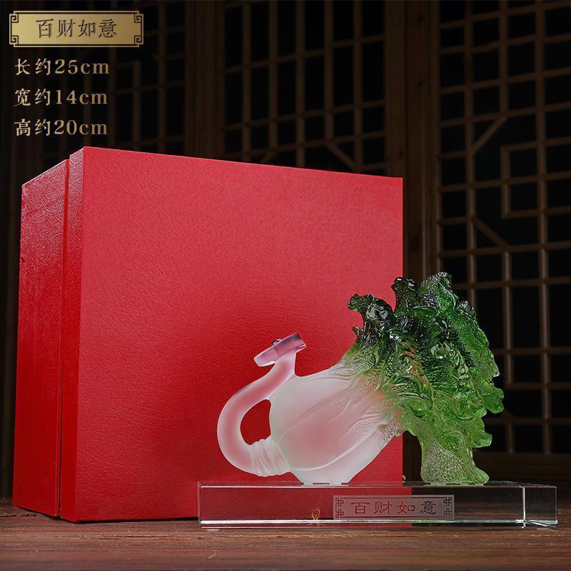 家柏饰(CORATED)玉白菜摆件酒柜办公室玄关客厅家居装饰房间布置摆设工艺品高清大图
