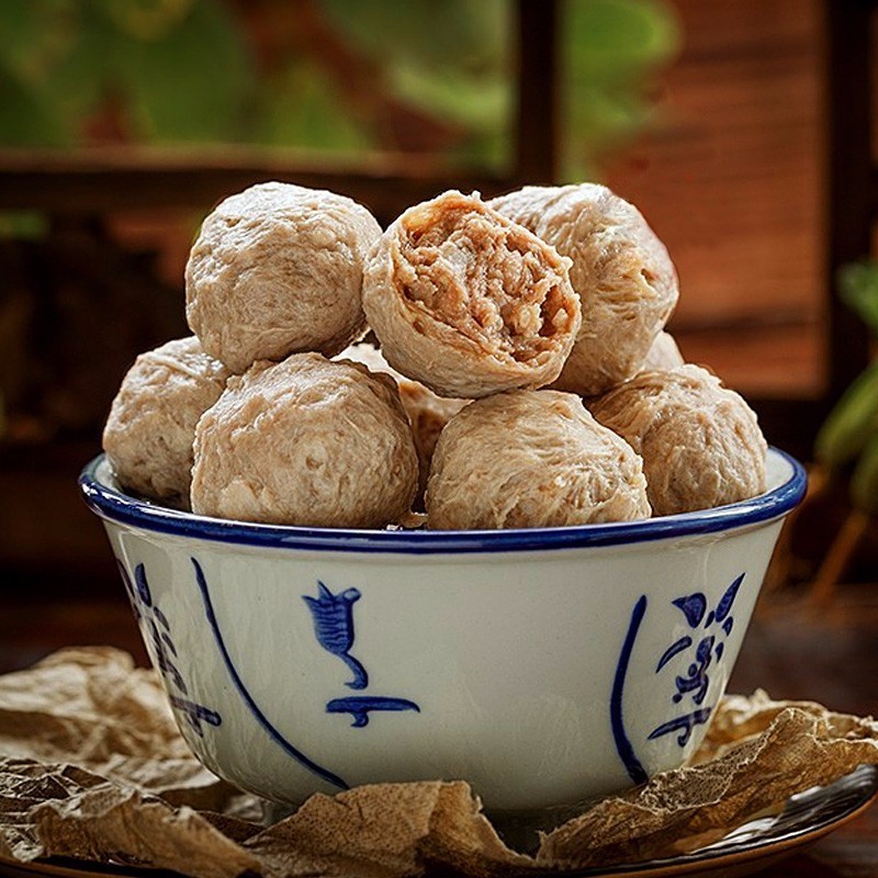 好拾味 火锅食材潮汕牛肉丸250g 生鲜涮火锅烧烤煮汤麻辣烫串串汤料关东煮高清大图
