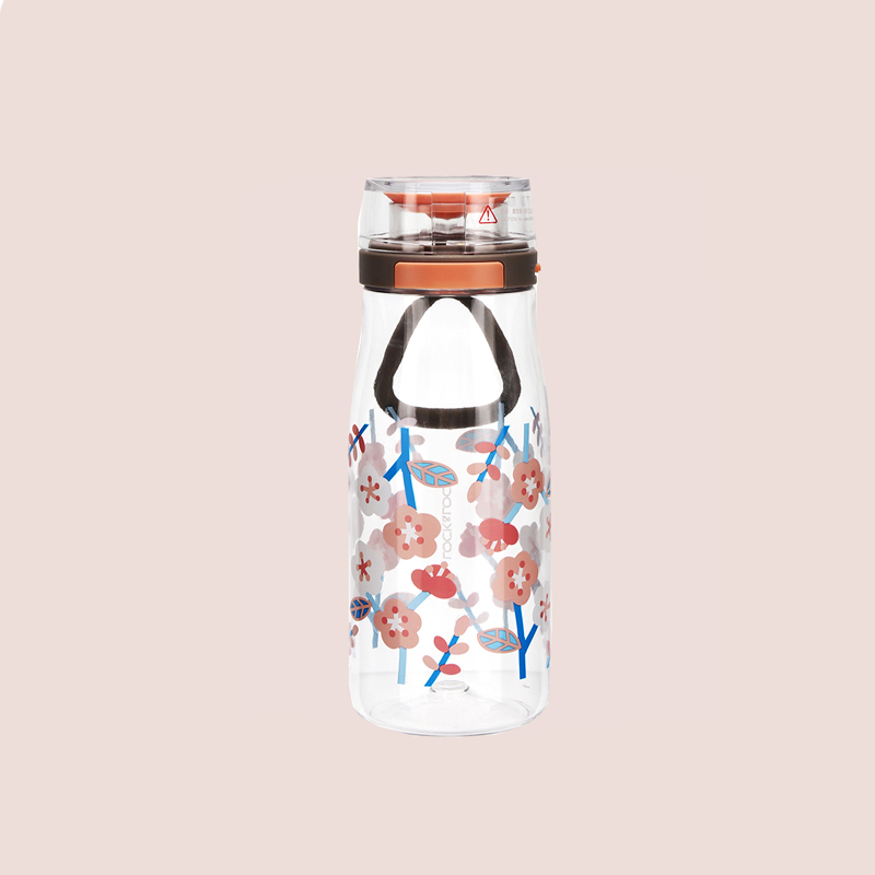 富光 乐扣 塑料杯Tritan材质一键式开启花语水杯茶杯 ABF687LPIK 500ml 单个装