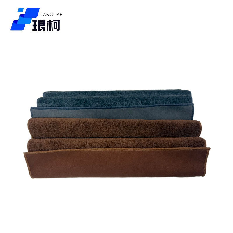琅柯 麂皮绒珊瑚绒双面擦车巾 吸水抹布 颜色随机 30*40cm高清大图