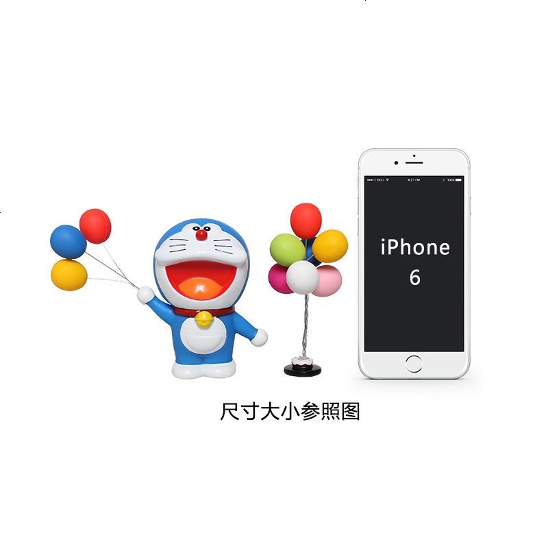 汽车饰品可爱叮当猫摆件创意车载中控台气球摆设仪表台公仔摆饰品