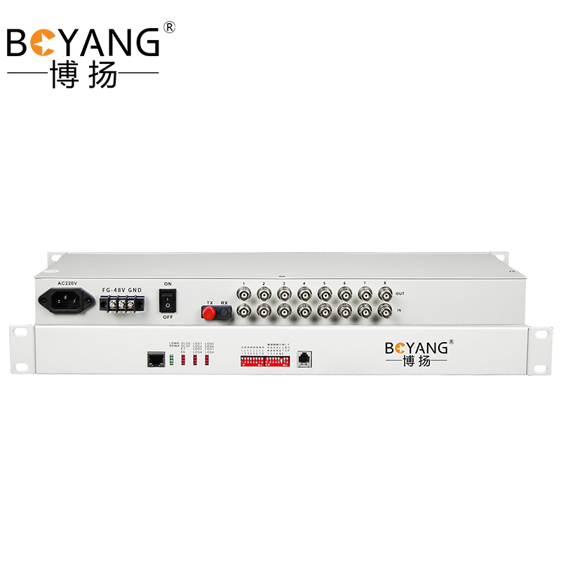 博扬 (BOYANG)BY-P8E1 PDH光端机8路E1 8路2M光端机 光纤收发器 FC单纤120公里
