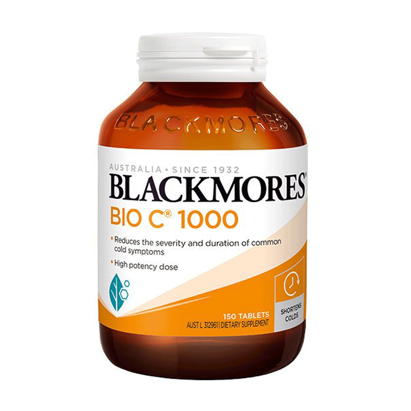 BLACKMORES BIO C 1000mg 澳洲进口活性维生素C维C 高浓度VC片150粒 效期至27.2