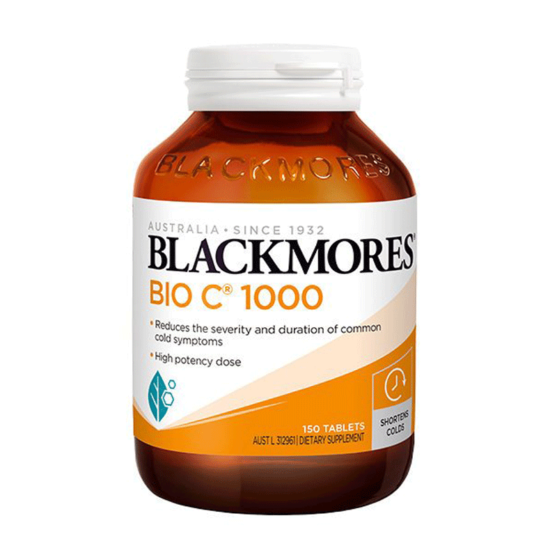 BLACKMORES BIO C 1000mg 澳洲进口活性维生素C维C 高浓度VC片150粒