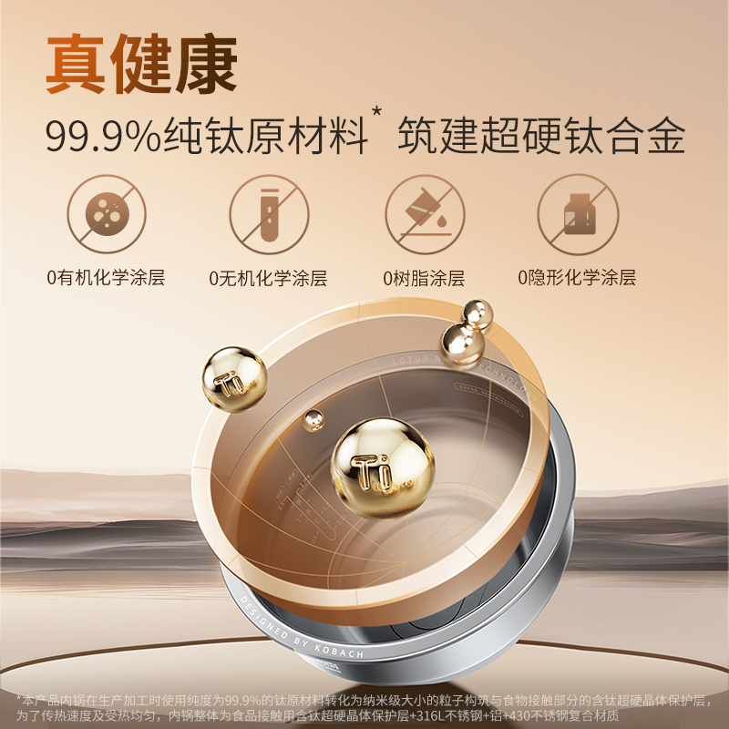 康巴赫电饭煲0涂层真钛内胆IH电磁加热智能电饭锅多功能家用2-8人大容量不粘锅蒸饭锅大火力Pro版 钛灰银 3L高清大图