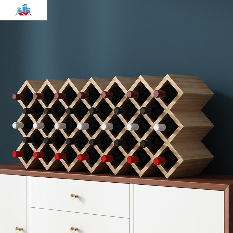 专业定做红酒格子架菱形红酒架酒柜格子定制实木壁挂酒叉方格酒格泰