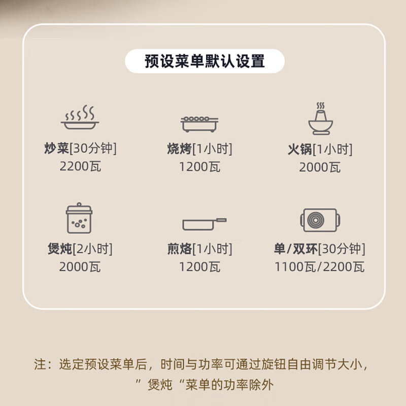 小熊(Bear)电陶炉爆炒电磁炉多功能一体炒菜锅节能小型大功率 DTL-A22D1高清大图