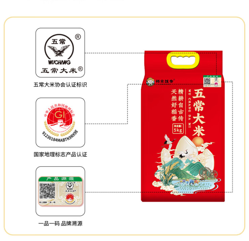 邻家饭香中秋套餐5(邻家饭香五常大米5kg+欧丽薇兰橄榄油750ml*2+九阳空气炸锅)