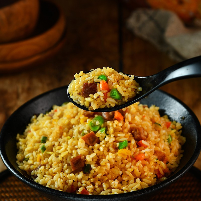 速冻半成品炒饭10袋装(日式叉烧5+香辣海鲜5)方便米饭 懒人福利 微波食品