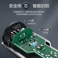绿联车载充电器一拖二快充手机/汽车充用usb多功能点烟器转换插头