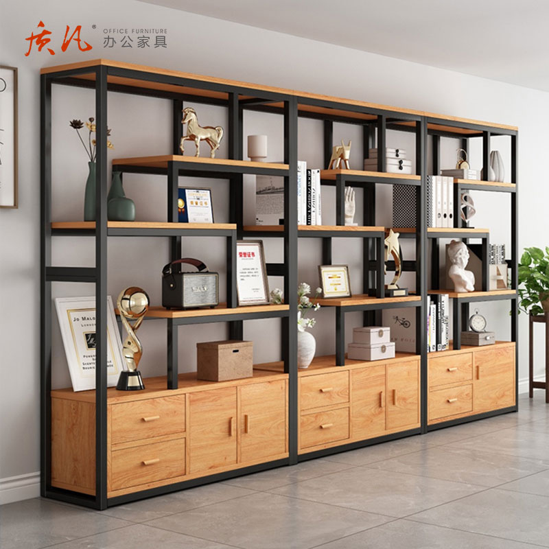 质凡展示架陈列架简易书架落地置物架办公室客厅书柜高清大图