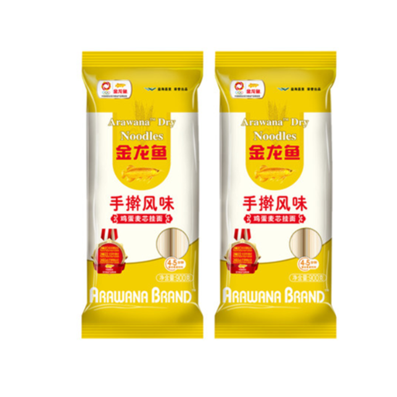 金龙鱼 手擀风味鸡蛋麦芯挂面900g*2袋 新老包装随机发货