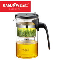 KAMJOVE/金灶 K-209 水具 飘逸杯 耐热玻璃茶道杯 不锈钢花茶壶茶具 全过滤功夫茶具可拆卸泡茶壶 500ML
