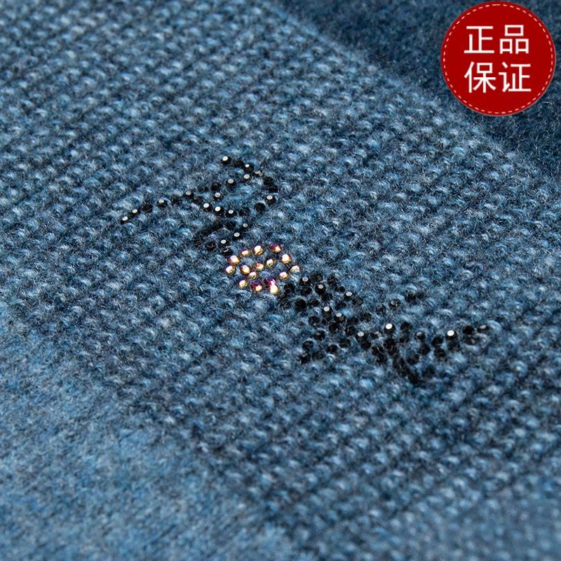  202春秋新款100%羊绒衫男士圆领套头拼色加厚针织休闲羊绒毛衣潮山羊绒不褪色保暖舒适全羊毛羊绒针织衫套头毛衣图片