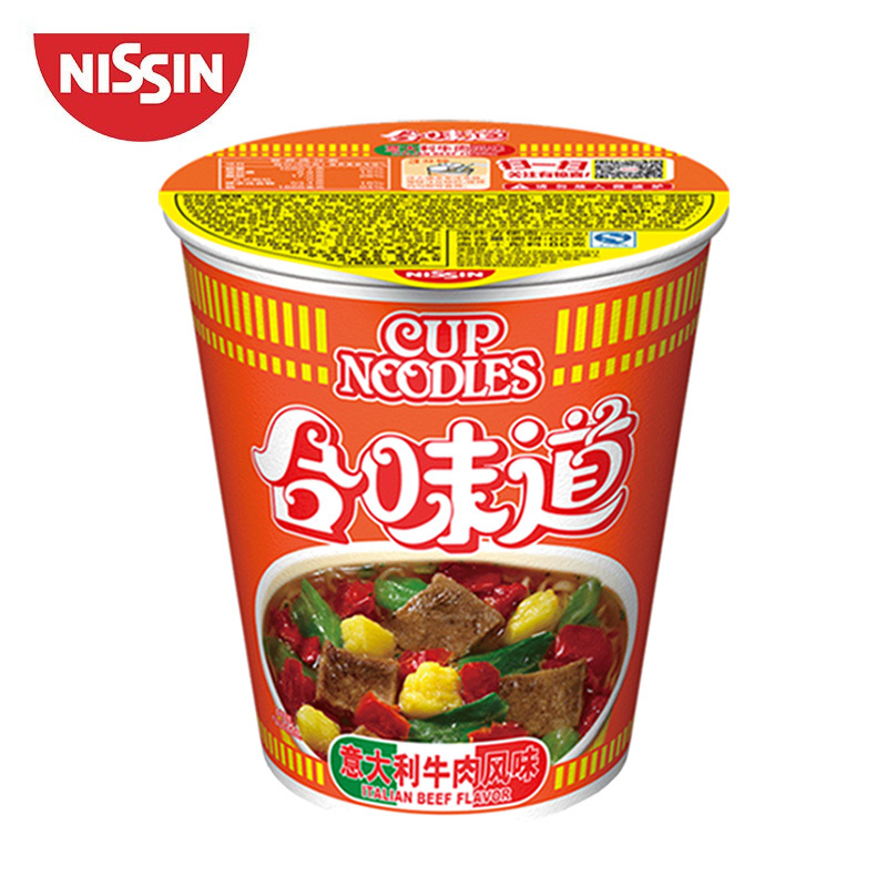 合味道(Cup noodles) 方便面组合装 杯面泡面快餐面 意大利牛肉风味12杯整箱装