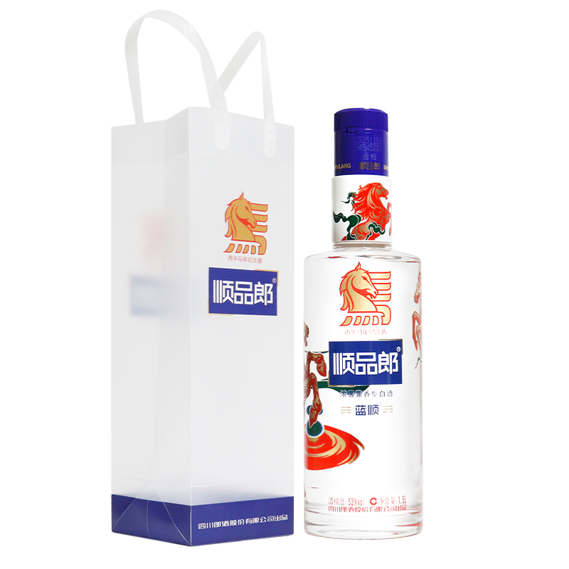 郎酒顺品郎蓝顺(马年纪念酒)53度1.5L*1瓶浓酱兼香型白酒