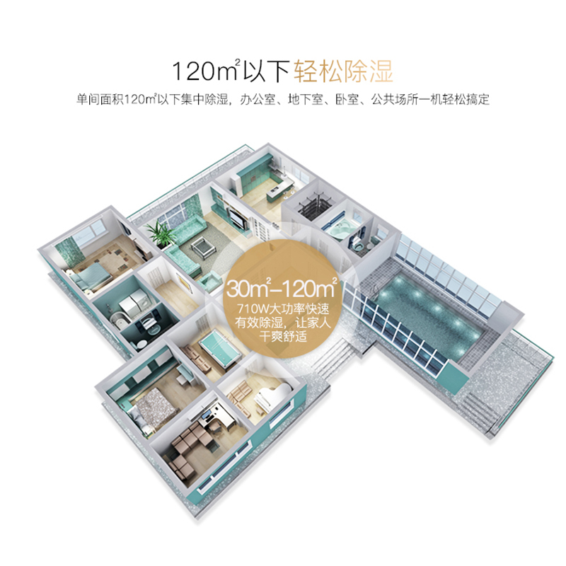 志高(CHIGO)除湿机ZG-D60A2 60L/D智能控制 快速干衣机除湿器抽湿机 家用