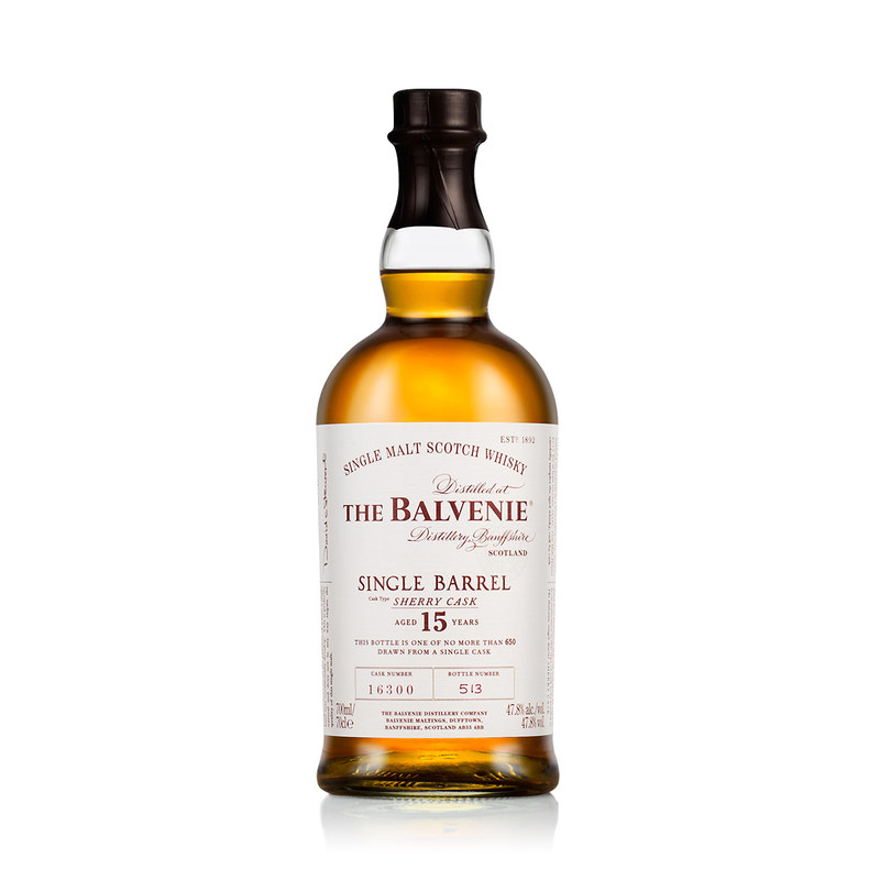 洋酒百富(The Balvenie)15年单桶雪莉桶陈酿苏格兰单一麦芽威士忌700ml*1