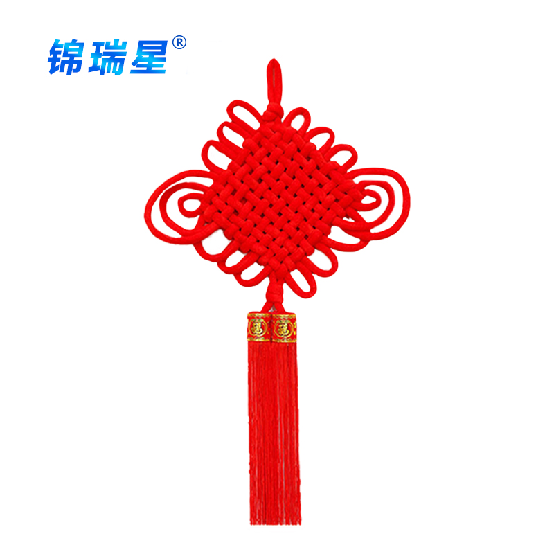 锦瑞星节日装饰中国结挂件绒布1.5线16盘72*132/个高清大图