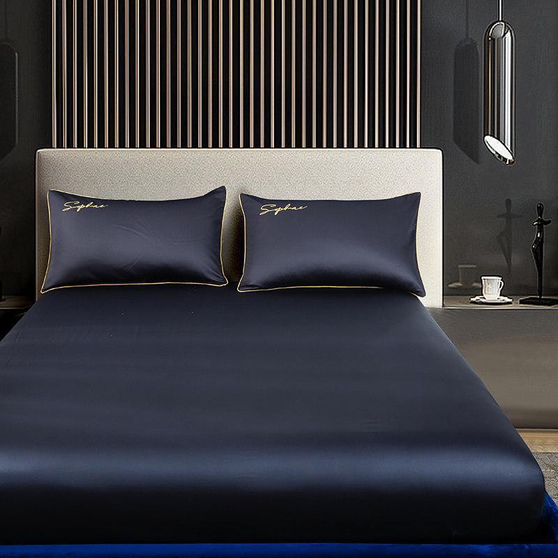 家柏饰(CORATED)60支贡缎床笠单件全棉全棉夏天床垫保护罩1.8m保护套床罩 亦凡蓝 150x200cm-裸睡亲肤