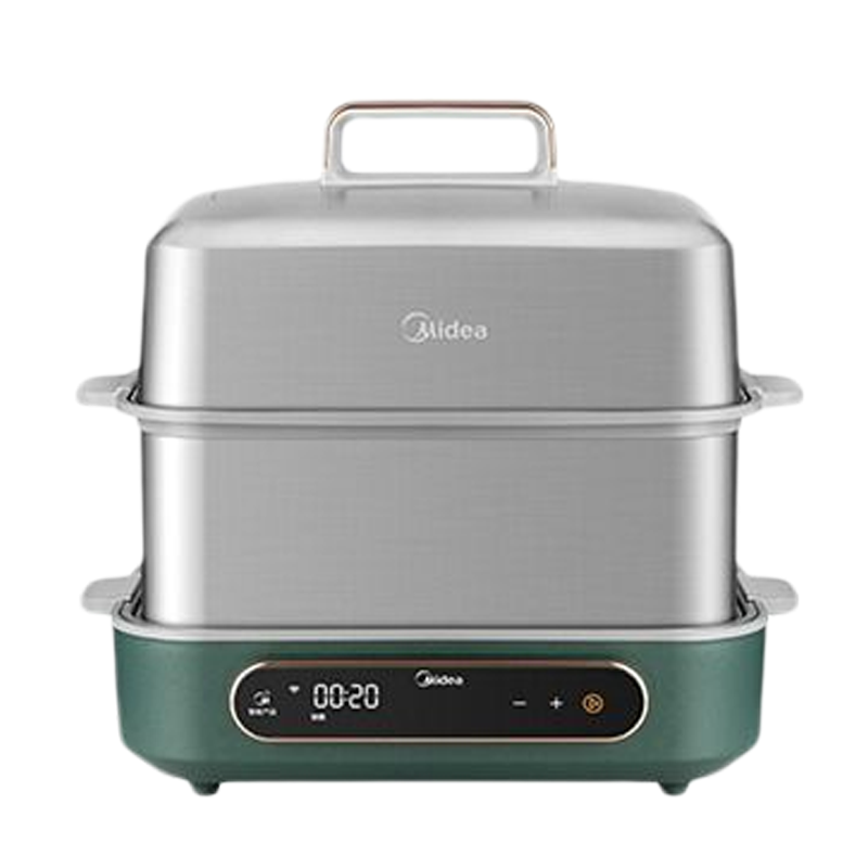 美的(Midea)锁嫩舱电蒸锅家用多功能蒸煮一体锅隔水炖盅全自动预约蒸炖锅6.7L容量单层MZ-ZGS352001