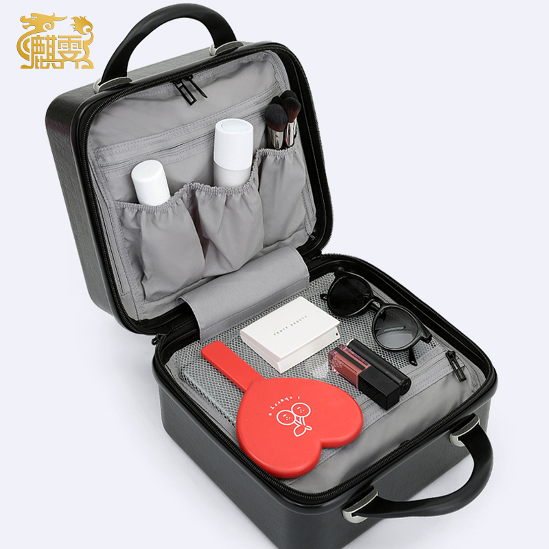 麒霁子母套装拉杆箱 黑色26英寸拉链款9201TE高清大图