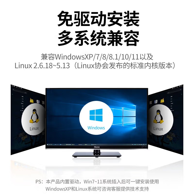 绿联USB无线网卡免驱动台式电脑WiFi接收器 AC650M双频5G网卡适用台式机随身WiFi发射器 20204高清大图