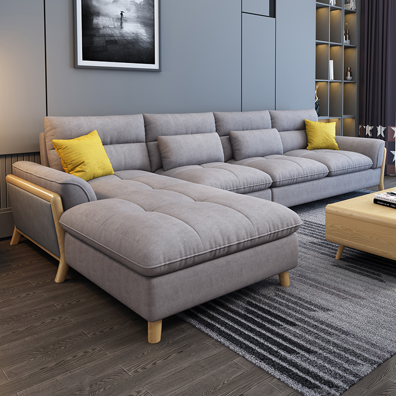 实木框架转角贵妃欧式沙发视频介绍_锐取布艺沙