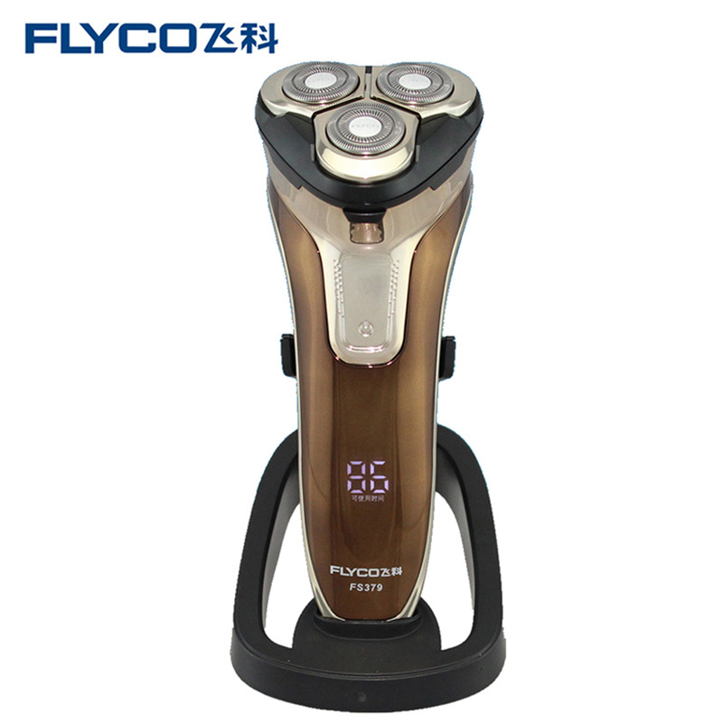 飞科(FLYCO)电动剃须刀全身水洗 电源线式充电 男士三刀头智能刮胡刀充插两用FS379