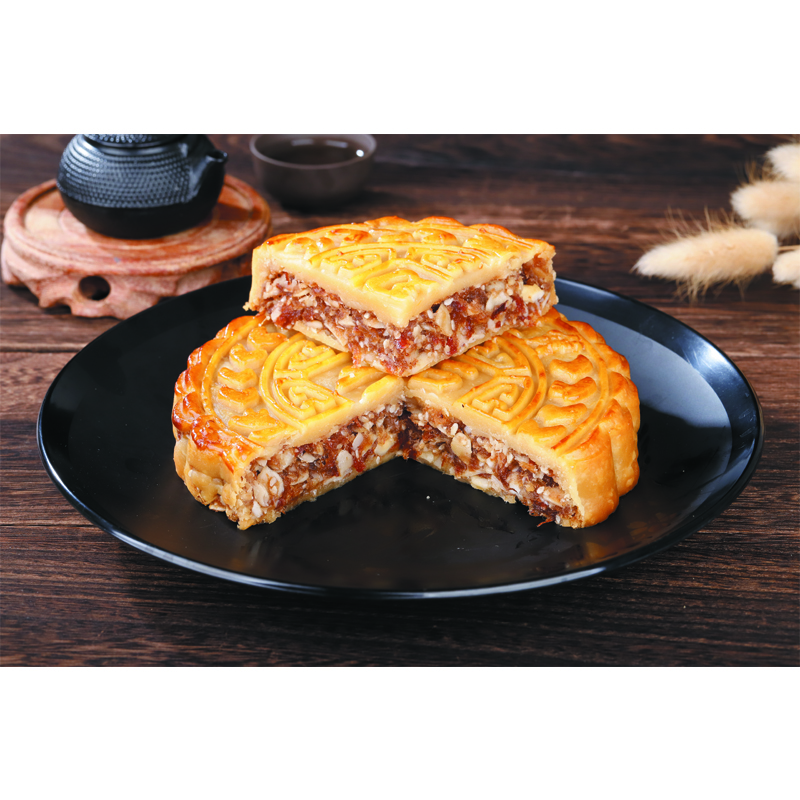 桂芝寳 仲秋团圆五仁金腿月饼礼盒 650g