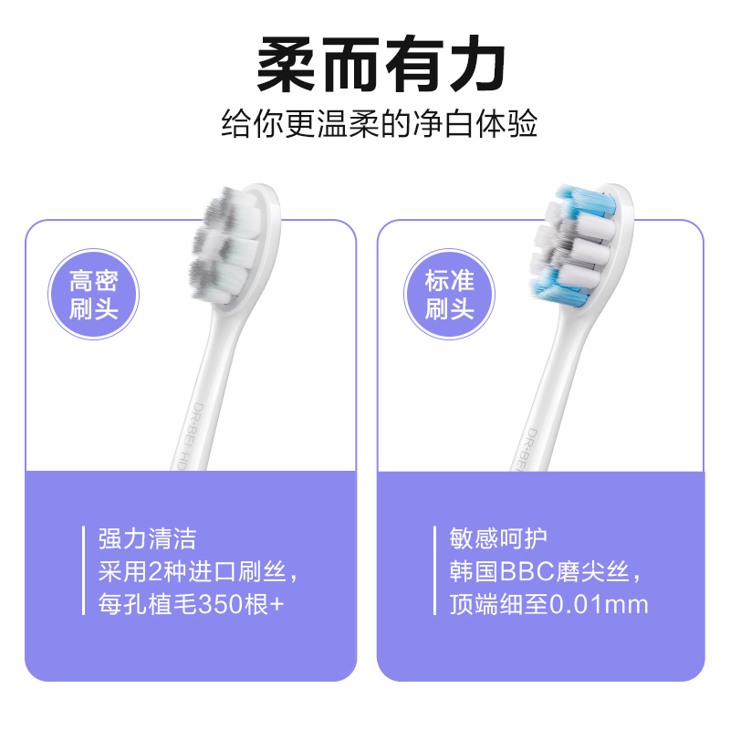 贝医生温感变色电动牙刷E3 粉喵高清大图