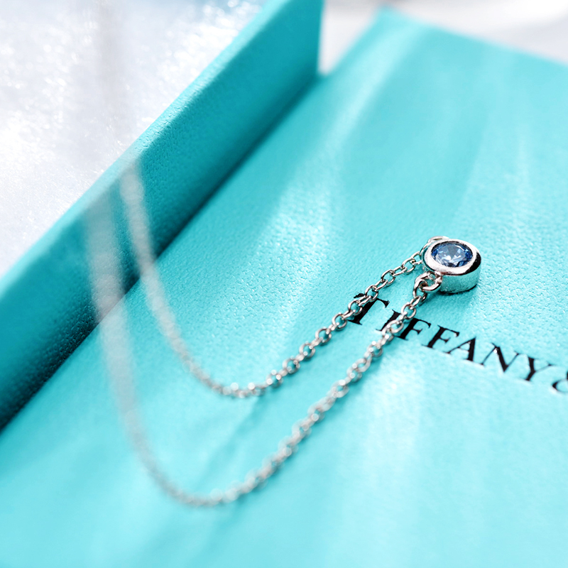 蒂芙尼 elsa peretti64 diamonds by the yard64925银镶钻石项链