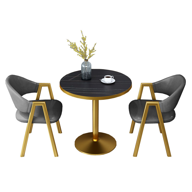 锦北 洽谈桌北欧风会客接待桌简约奶茶店桌椅组合休息区谈判桌 组合四高清大图