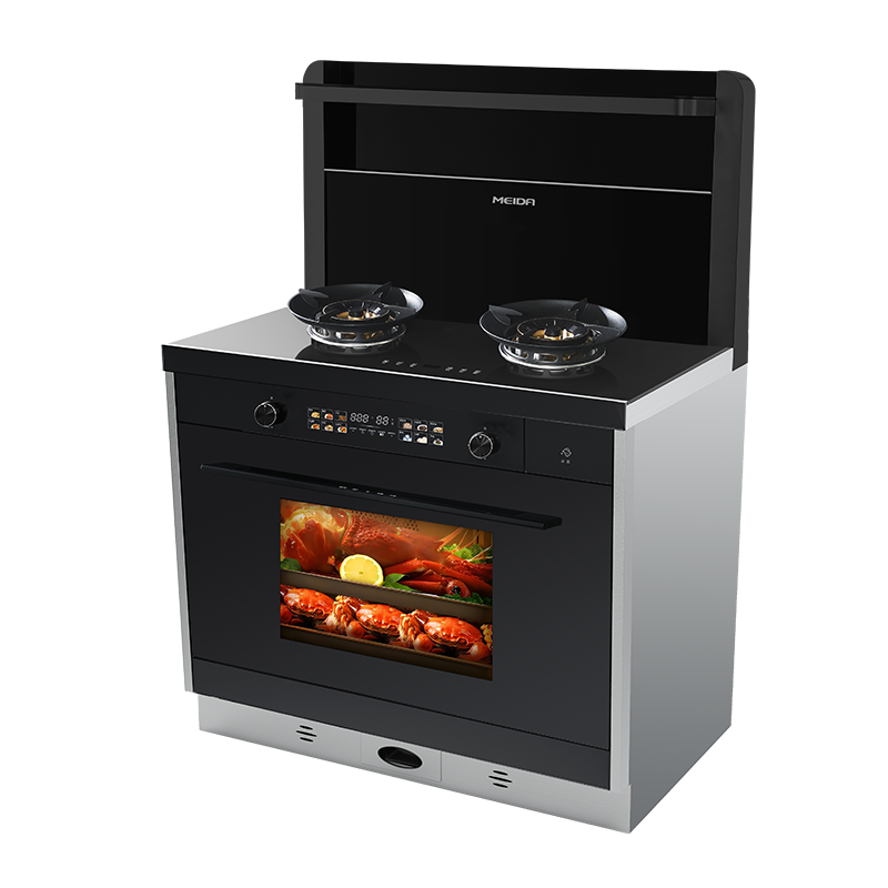 美大MEIDA蒸烤一体集成灶X80-ZK(MD2XZK) 5.0kW大火力 恒温置物台 触控操控 自清洁 天然气高清大图