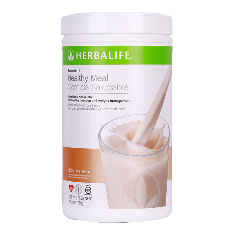 美国康宝莱(herbalife)奶昔减肥代餐粉750g/罐装 美版非港版膳食营养补充剂饱腹减重牛奶焦糖味 预售1周后发