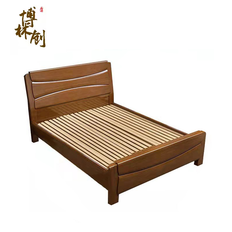 博林创 实木床 单人床 经济型床 1000*2000mm/张高清大图